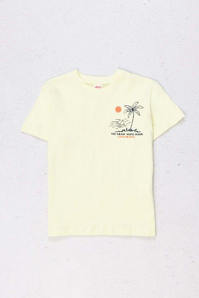 Hopi Kids Tricou pentru bărbați cu decolteu cu palmier imprimat - 4-5 ani