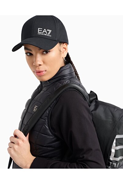 EA7 Unisex αναπνεύσιμο βαμβακερό ελαφρύ ασπρόμαυρο αθλητικό καπέλο 7X000005 A...