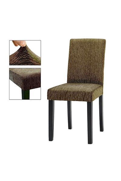 Bemrax Κάλυμμα καρέκλας Lycra Jacquard με σχέδιο φλοιού δέντρου – Κομψό και προστατευτικό