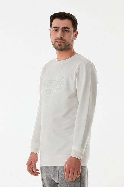 Fulla Moda Φούτερ με ανάγλυφο σχέδιο με λαιμόκοψη