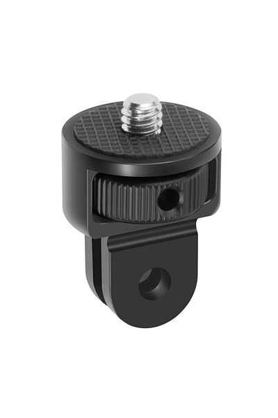 Choice Full Black 360 Rotating Mini Tripod Adapter 1/4 Inch Screw CNC Aluminum Locking Mount for GoPro12 11