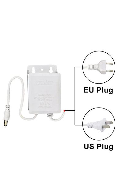 JIENUO American Standard Power Adapter US/EU Outdoor Waterproof AC 100-240V Input DC 12V Volt Output Supply