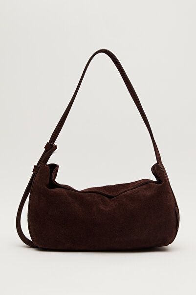Manuka Ari Suede taška přes rameno - hořká hnědá