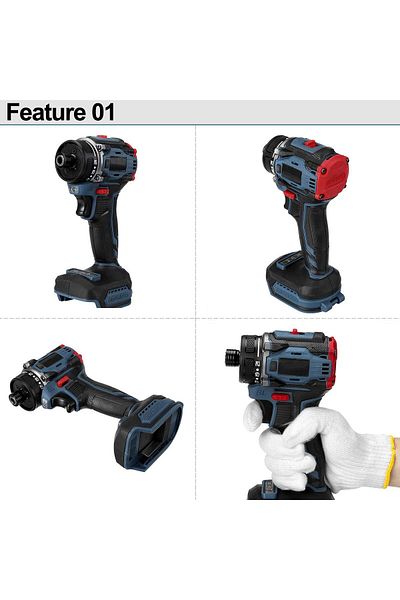 Choice 1/4inch 4000rpm Brushless Electric Screwdriver 21+1 Gear Two Speed Cordless Electric Drill Tool F...