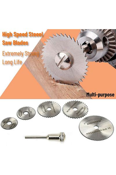 Choice 6Pcs/set 1/8" HSS High Speed Steel Circular Saw Blades For Dremel Rotary Tool W/ Shank Hss Cuttin...