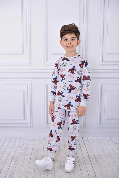 LİLLYPİCCA Boy's Character Patterned Cuffed Pajamas Set