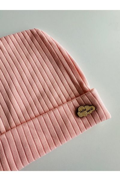 bioaksesuar Salmon Corded Boy Girl Baby Kids Luxury Combed Cotton Beret Hat