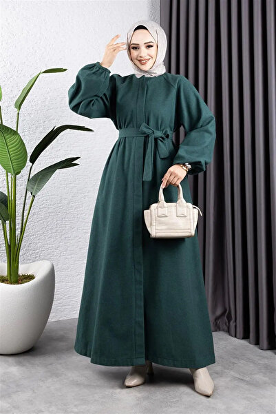 Mec Fashion Γούνινο Λεπτομερές Μπουφάν Σμαραγδένιο Πράσινο