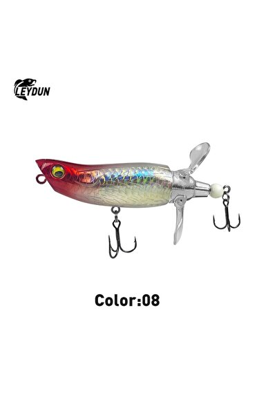 Choice طُعم صيد بوبر 85 مم 15 جم 08 طُعم صلب للمياه العلوية، ووبر بلوبير، وذيل دوار ناعم 85 مم 15 جم بو