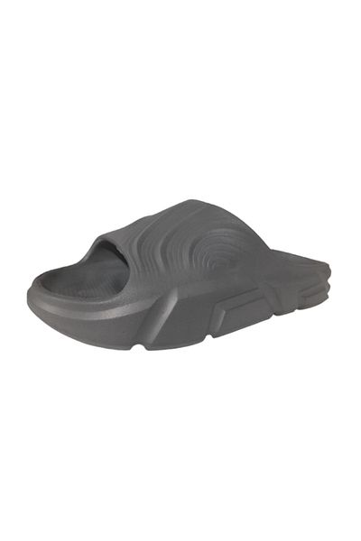 GEZER Men's Gray Dotted Open Front Bathroom Garden Slippers