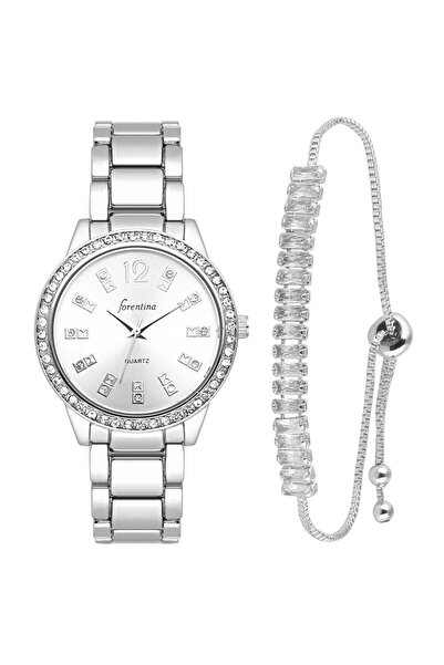 Forentina Metal Kol Saati-Baget Bileklik Kombin Set PS3928