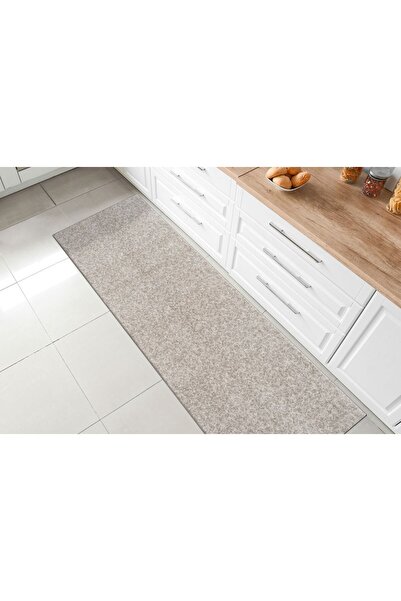 Plato Halı Parantez Saltanat Lüks Oturma Odası, Salon, Antre, Yıkanabilir Polyester Kaymaz Taban Krem Halı