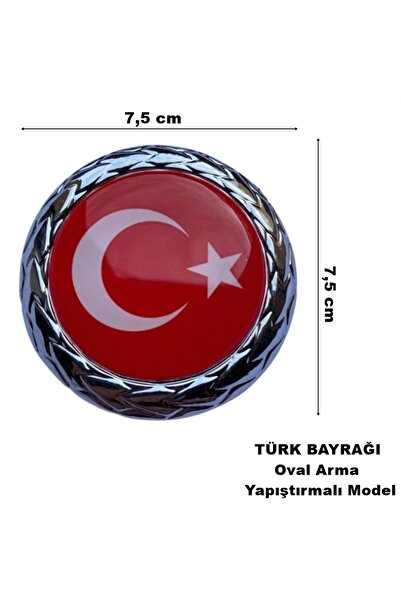 midline Türk bayrağı arma yuvarlak çelenk bayrak arma yapıştırma model bagaj ...
