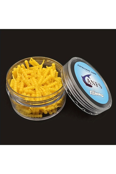 Choice 250 قطعة مع صندوق FCP-549-Yellow ANFS 250 قطعة من طُعم صيد السمك الدود...