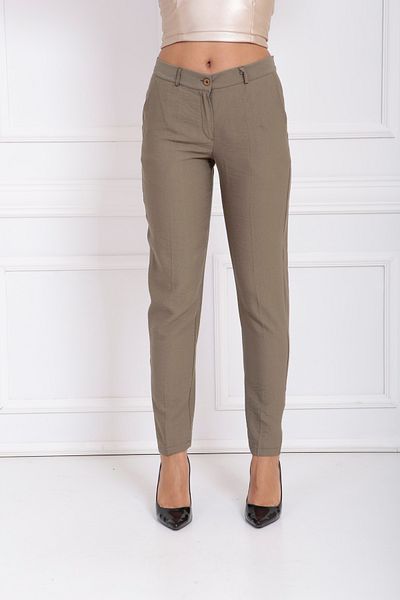 Sense Pantaloni cu cusături ornamentale în talie Bridge |   Pnt32689 Kaki