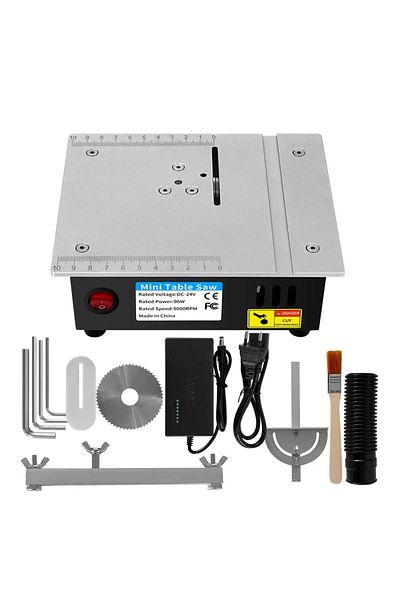 Choice EU Table Saw Set 96W Mini Bench Saw Adjustable Multifunctional Table Saw Household DIY Cutting Machi