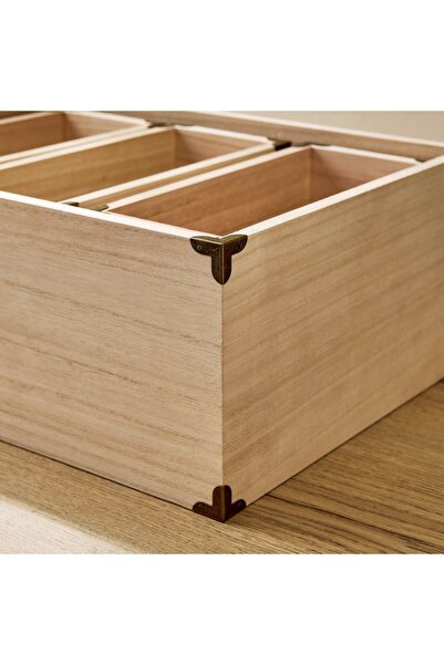 Home Box Paulownia 4-Piece Wooden Box Set