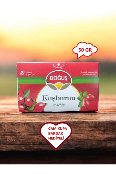 Doğuş Rosehip 20 Cup Filtered Sachet Herbal Tea 50g