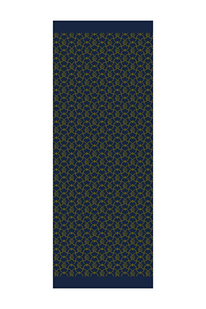 Mooncorn Σάλι διπλής όψης Marrakech Λαβές Σχέδιο Ναυτικό Μπλε-Λάδι Πράσινο