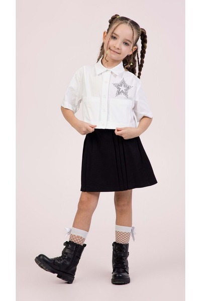 wakawakakidsstore Детски костюм за риза с щампа „Звезден камък“ и полуплисира...