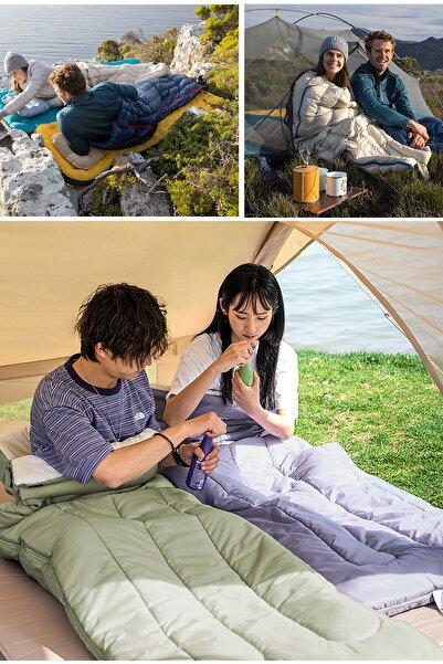 Exent Thermo Polyester Fiber Filled Gray Sleeping Bag-extra Protection-grey