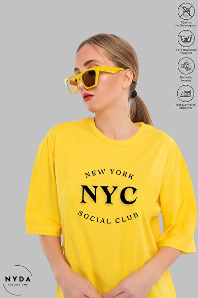 Nyda Collections Unisex majica sa okruglim izrezom, Newyork NYC, od štampanog...