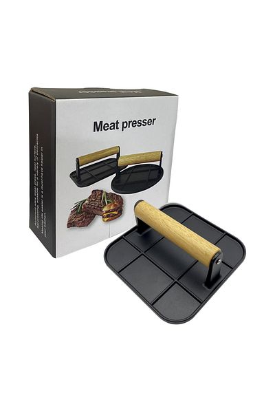 Choice Circular Aluminum Alloy Burger Press Outdoor Non Stick Round/square Hand Meat Burger Press Tools Wit