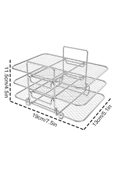 Choice رف مقلاة هوائية من النوع A لمقلاة هوائية Ninja Air Fryer، سلة مزدوجة م...