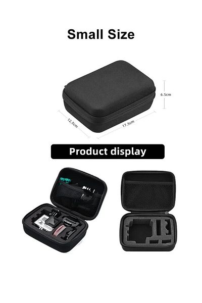 EXSKOF Small Size Storage Bag Shockproof Safe Box Portable Carrying Case for GoPro Hero 12 11 10 9 8 7 5 SJ
