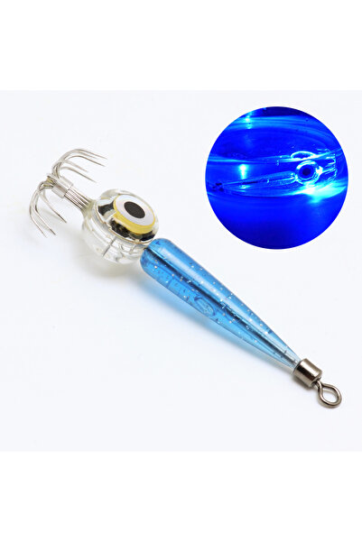 Choice خطاف حبار مضيء أزرق مكون من قطعة واحدة، خطاف أخطبوط لصيد الأسماك البحر...