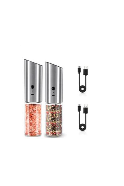 Choice 2pcs Electric Salt And Pepper Grinder Set Usb Rechargeable Eletric Pepper Mill Shakers Automatic Spi