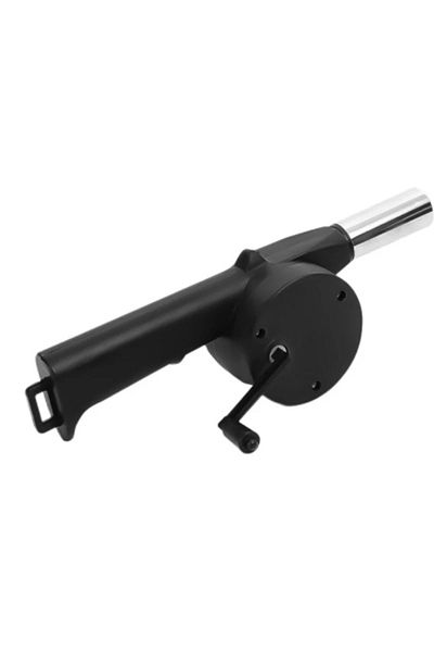 Choice black Grill Manual Fan Hand Crank BBQ Fan Portable Barbeque Air Blower With Manual Handle Speed Cont