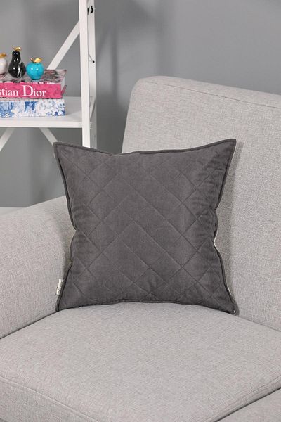 Aisha's Design غطاء وسادة مبطن مزدوج اللون مقاس 45 × 45 K-448
