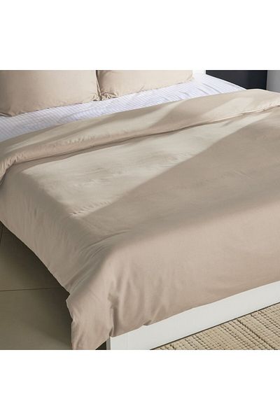 Home Box Ballina 3-Piece Solid Cotton Super King Duvet Cover Set - 240x220 cm
