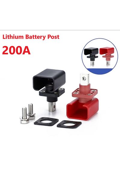Choice 2PCS 200A All-Copper Lithium Battery Energy Storage Terminal Battery Connector Battery Storage Te...