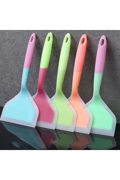 Choice 1pc Random color 1PCS Random Color Silicone Kitchen Ware Cooking Utensils Spatula Beef Meat Egg Kitc