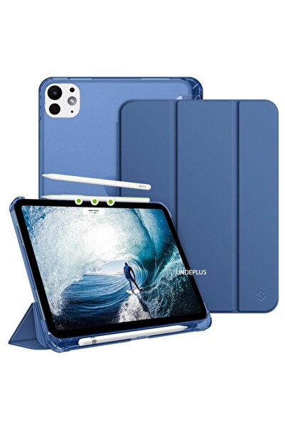 UnDePlus iPad Pro 11inç M4/M5 Kılıf Flip Cover Kalem Bölmeli PC Case 2024/2025 Uyumlu