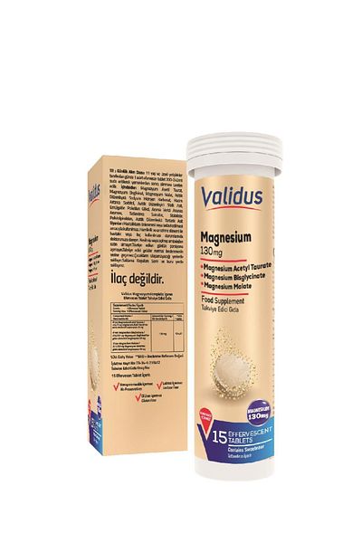 Validus Magnesium Complex Bisglycinate Taurat Malat 15 Effervescent Tablets