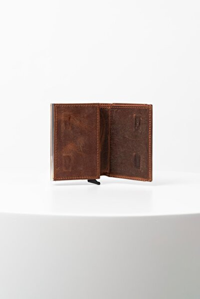 BAYDERİ Γνήσιο Δερμάτινο Valde - Πορτοφόλι θήκης κάρτας μηχανισμού