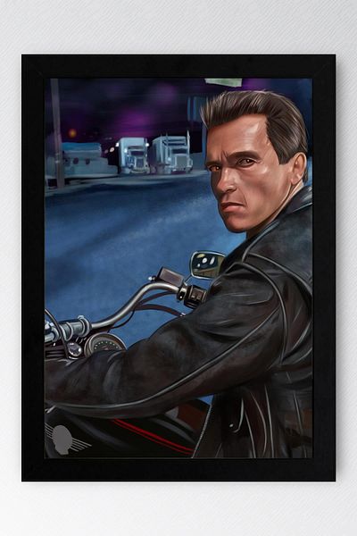 Saturn Pictură înrămată Terminator Arnold Schwarzenegger - Pictură poster film Terminator