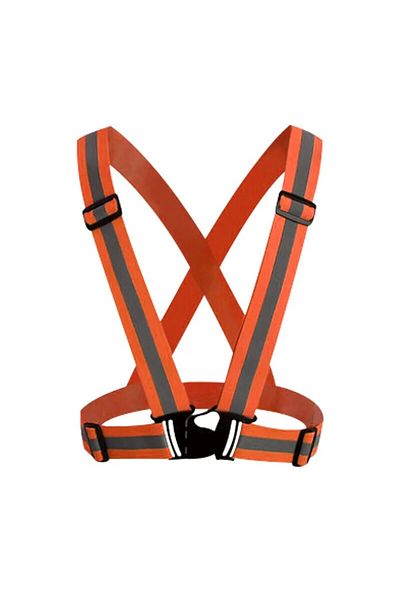 Choice Orange Reflective Safety Vests Lightweight Adjustable Elastic Vest Jacket Hi Vis Reflective Strips f