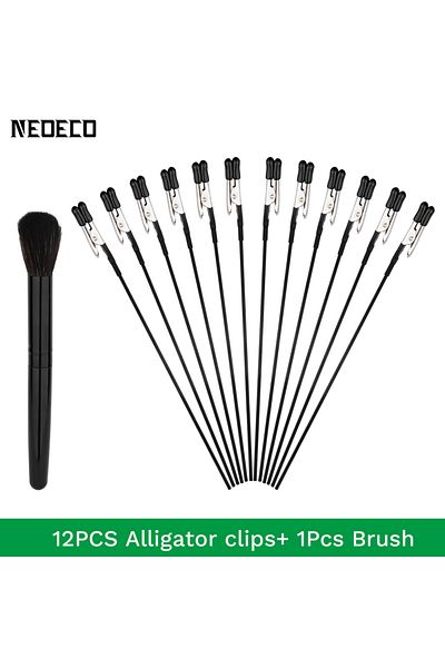 Choice 12pcs With Brush S2 Painting Stand Base Holder And 12pcs Alligator Clip Sticks Set With Rubber Tips