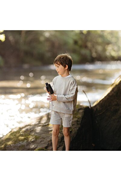 Antebies Gray Contrast Detailed Sweatshirt