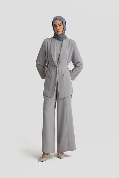 Armine Gray Vest Triple Suit 25Y6000