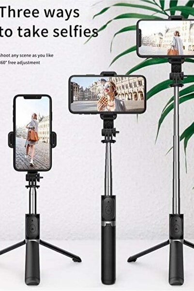 CİYU TİCARET Uzaktan kumandalı tripod telefon selfie çubuğu