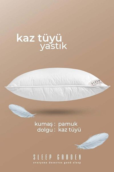 Sleep Garden Goose Feather Pillow with Interlining Bag 50X70