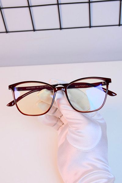 LOOKUP Blue Magnificence Protected Screen Glasses Unisex Optical Compatible Tr90 Unbreakable Transparent Glass