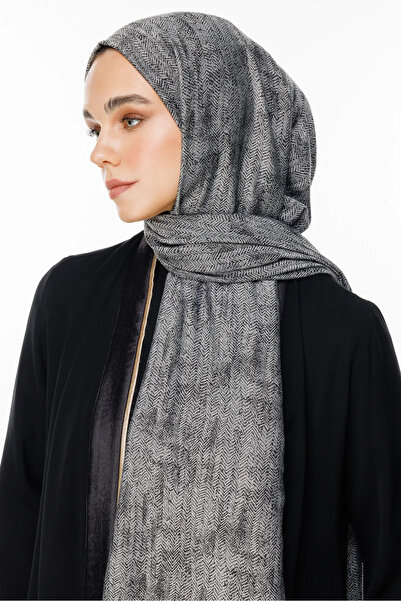 Mooncorn Sahara Pattern Double Sided Shawl Black-Black