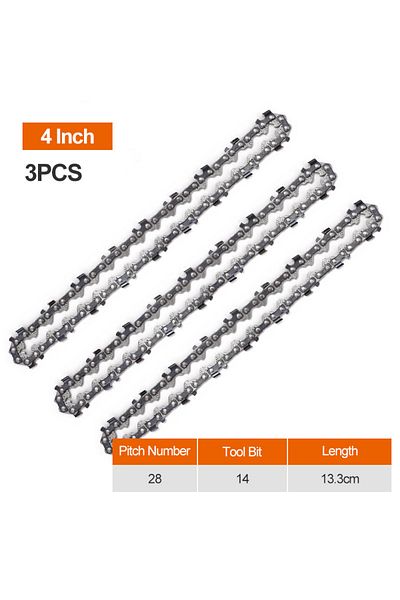 DTBD 4inch 3pc 4inch 6inch Mini Steel Chain Saw Chains Electric Chainsaws Accessory Chains Replacement Mi