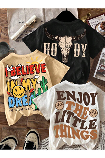 Machetta Dječji set od 3 pamučne majice sa printom, veće veličine